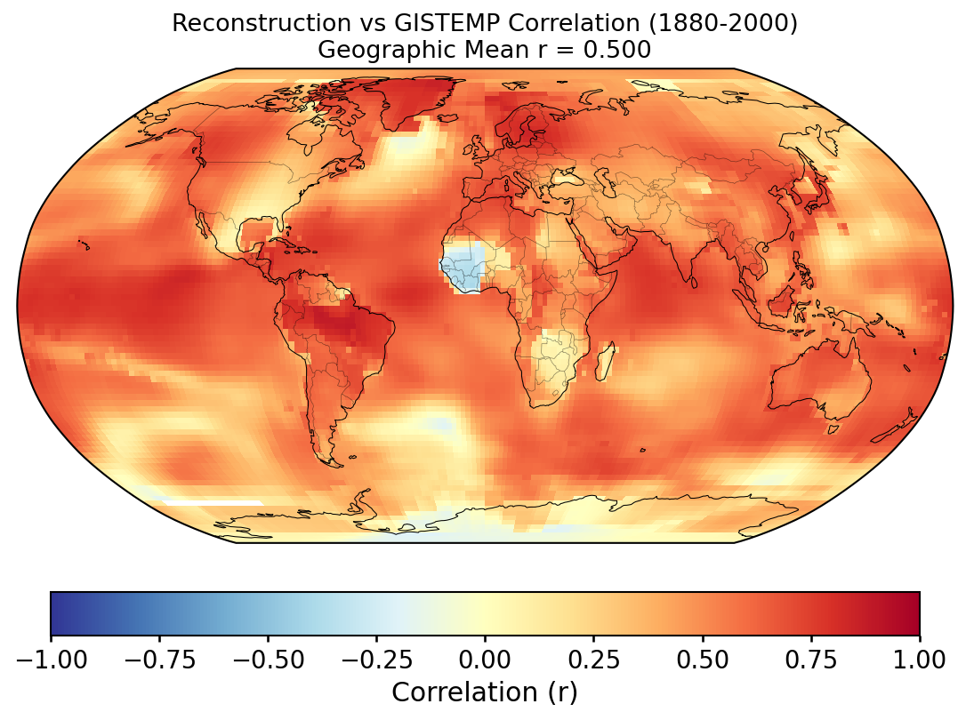 Spatial correlation map