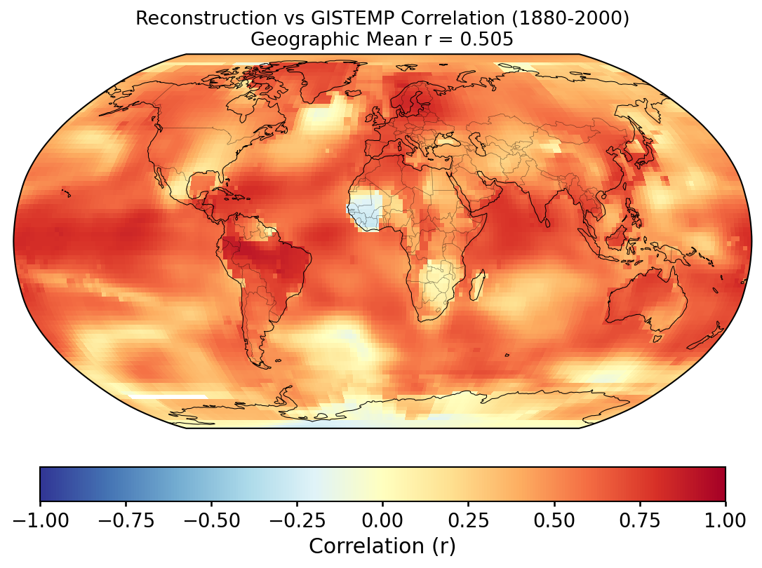 Spatial correlation map